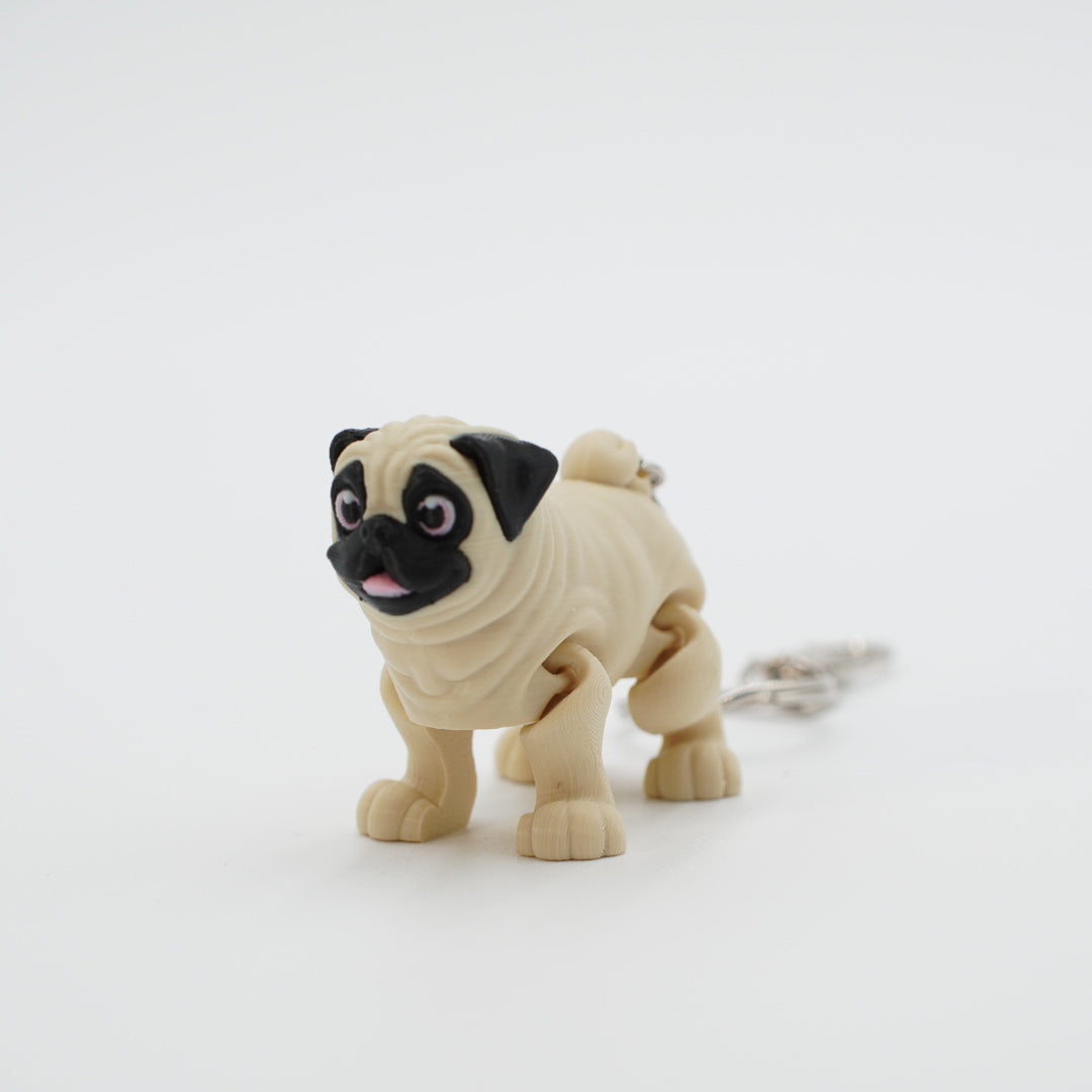 Pug Keychain - 3D