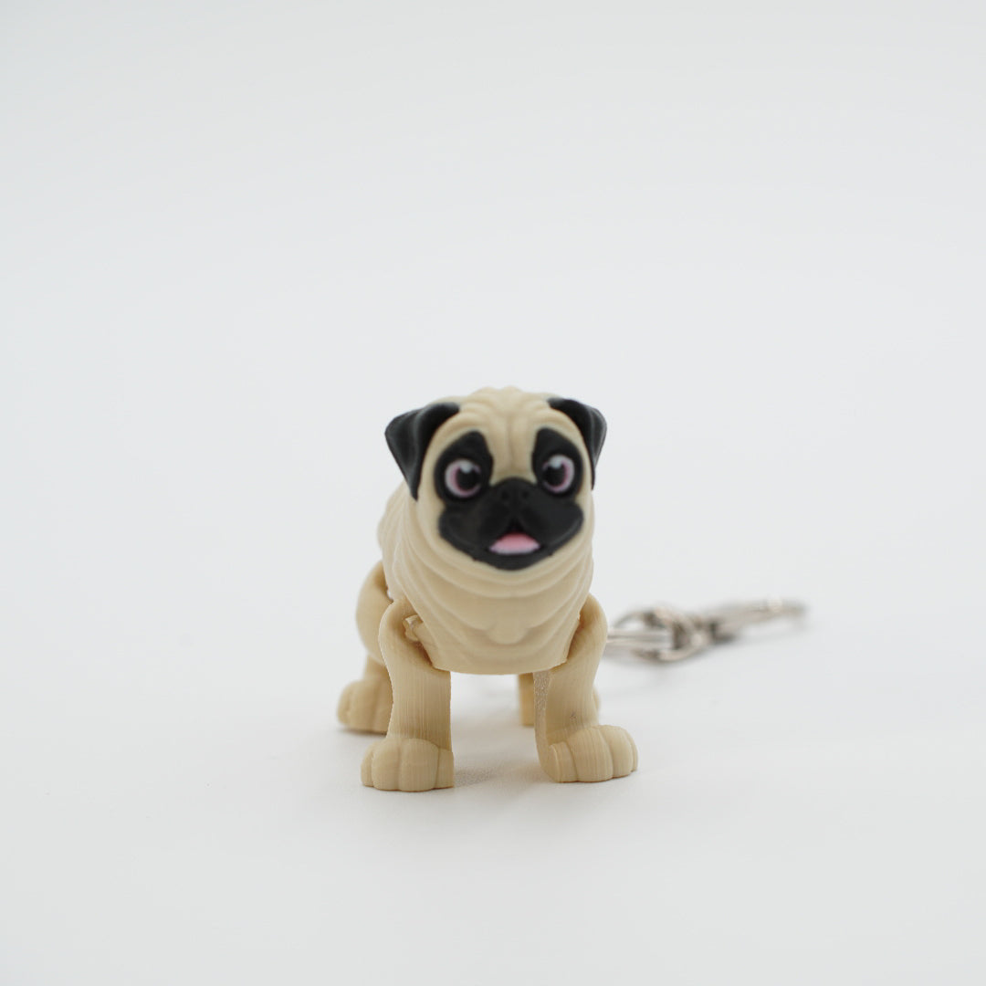 Pug Keychain - 3D