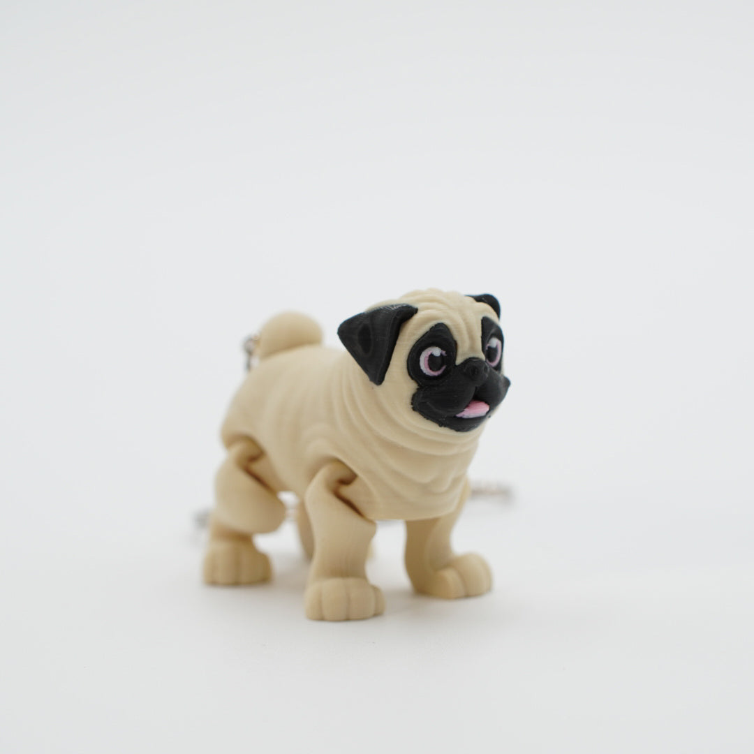 Pug Keychain - 3D