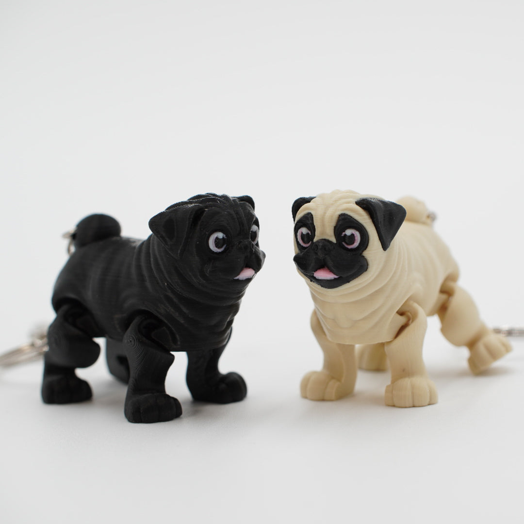 Pug Keychain - 3D