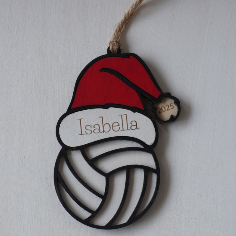 Santa Hat Sports Ornaments - Personalized