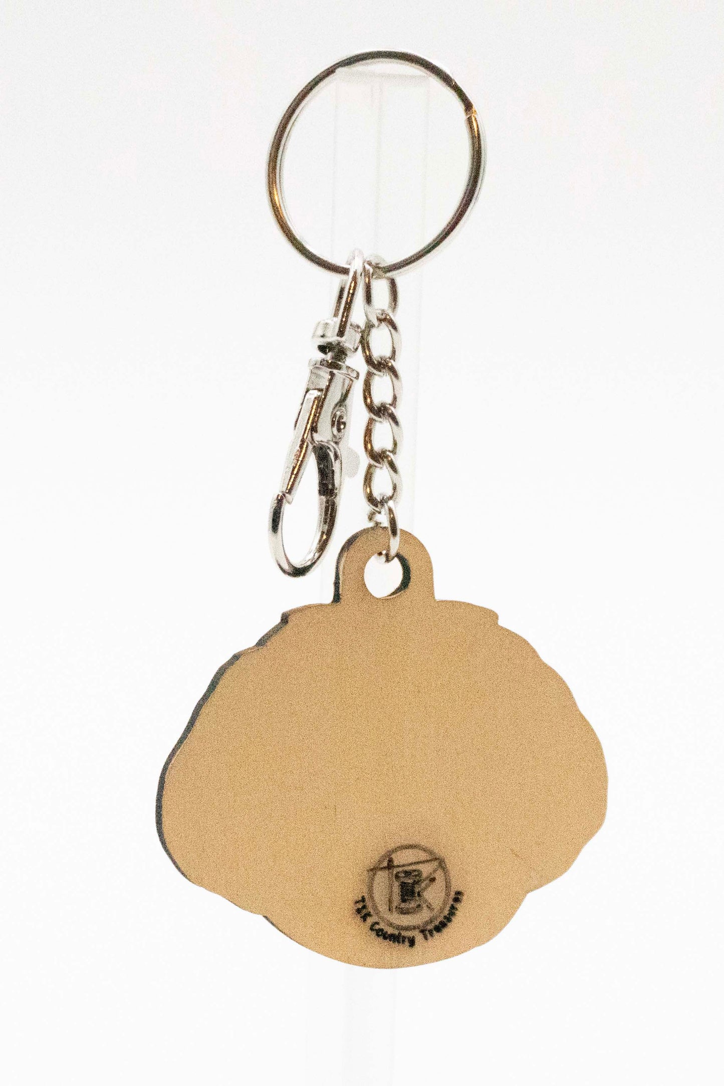 Shih Tzu Handpainted Tan keychain backpack clip