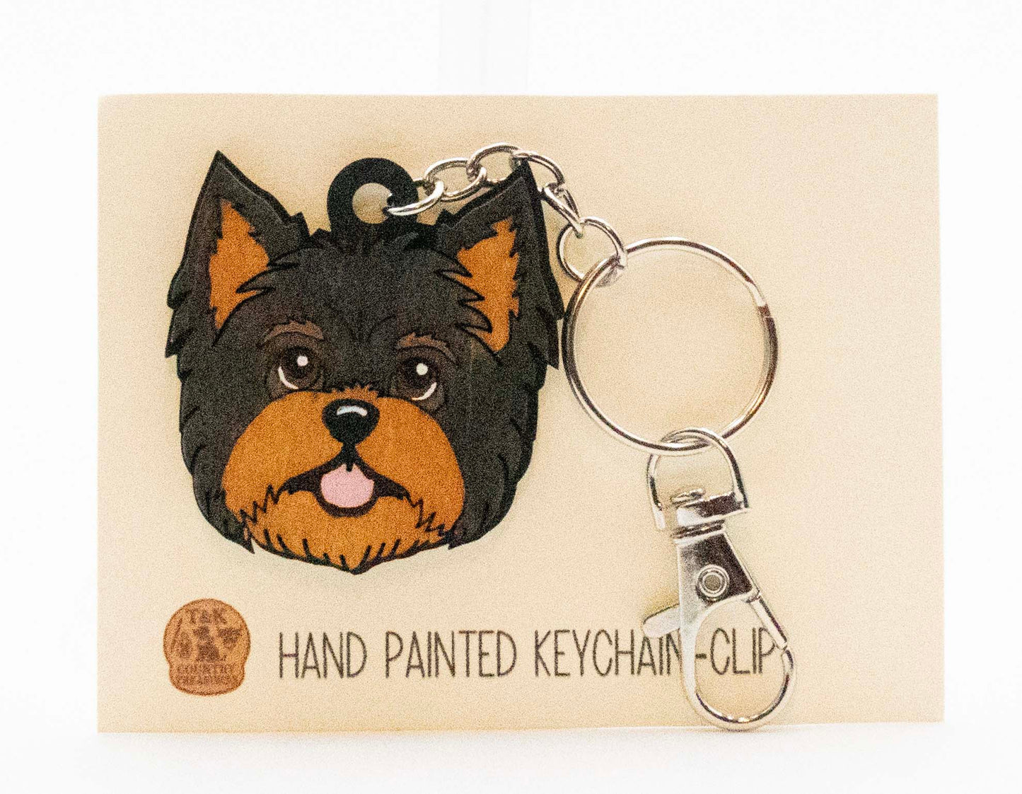 Hand-Painted Yorkie Keychain