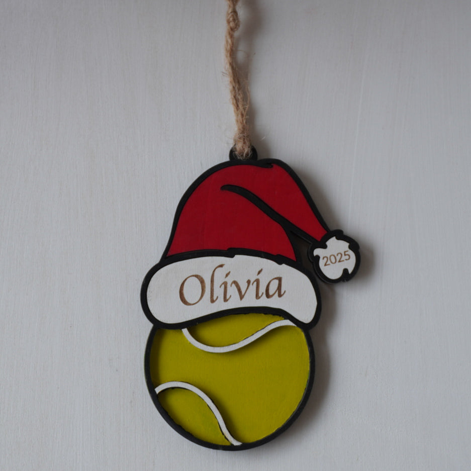 Santa Hat Sports Ornaments - Personalized