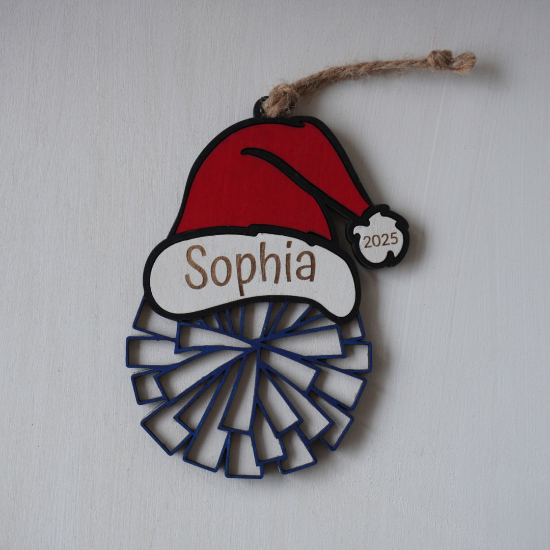 Santa Hat Sports Ornaments - Personalized
