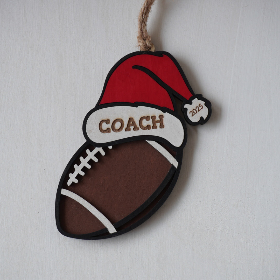 Santa Hat Sports Ornaments - Personalized