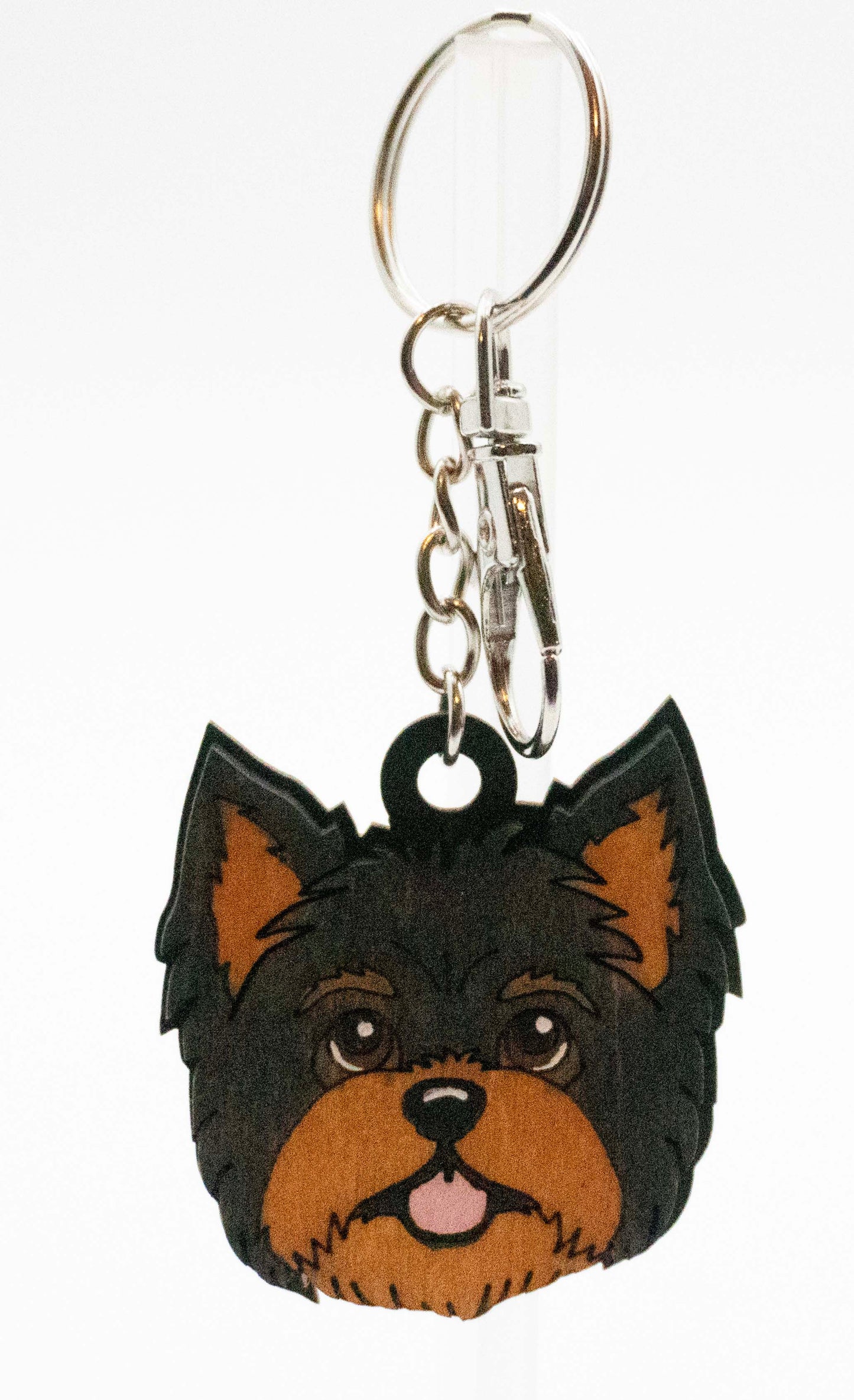Hand-Painted Yorkie Keychain